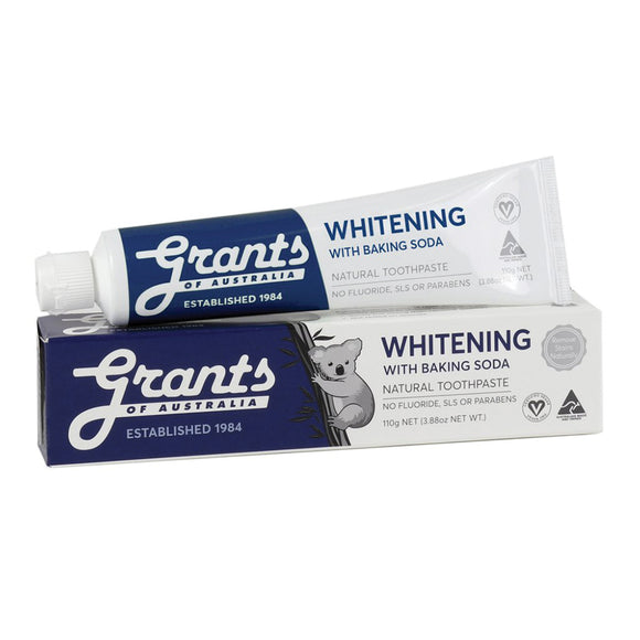 Grants of Australia Natural Toothpaste WHITENING with baking soda and peppermint 110g