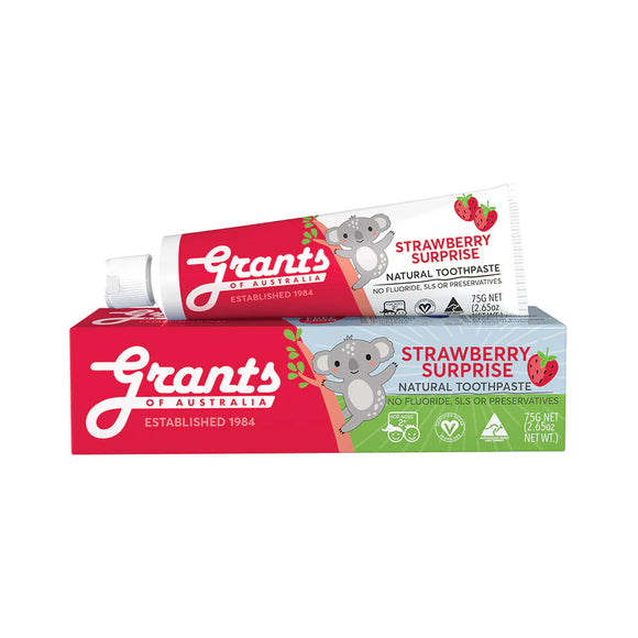 Grants of Australia Natural Toothpaste Kids - Strawberry Surprise 75g