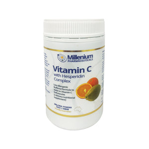 Vitamin C with Hesperidin Complex 200g -Millenium Pharmaceuticals White