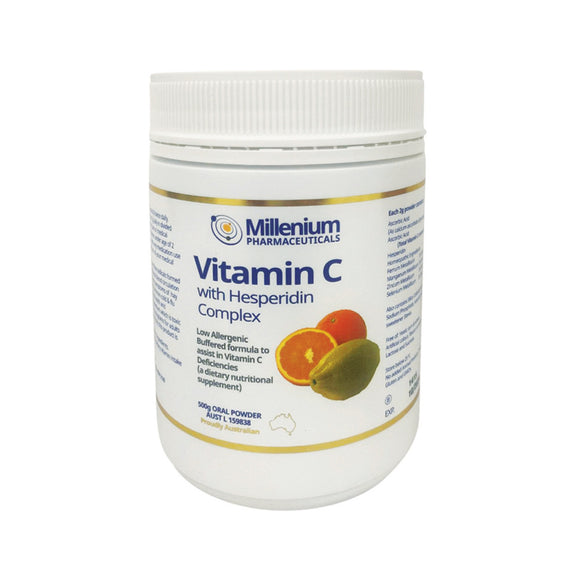 Vitamin C with Hesperidin Complex 500g -Millenium Pharmaceuticals White