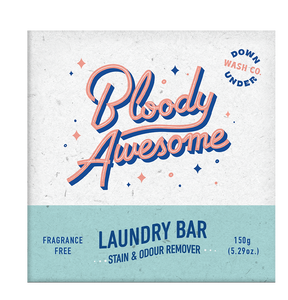 Downunder Wash Co. (Bloody Awesome) Laundry Bar Stain & Odour Remover Fragrance Free 150g