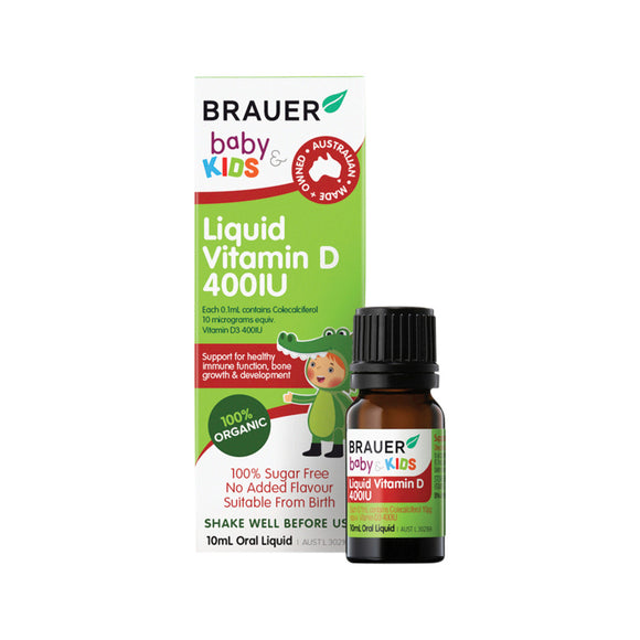 Vitamin D (Kids Liquid 400IU) 10ml - Brauer