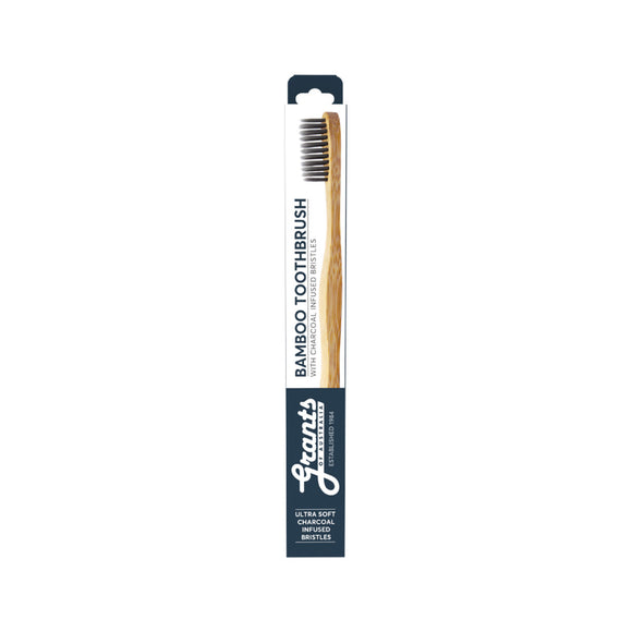 Grants of Australia Toothbrush Bamboo with Charcoal Bristles Ultra Soft