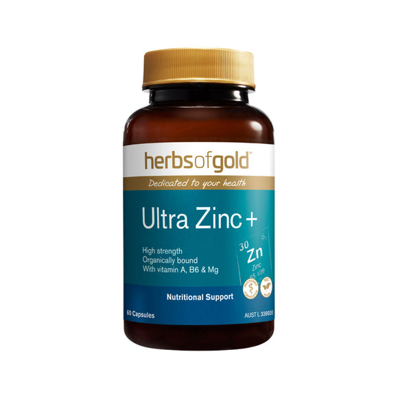 Zinc - Ultra Zinc+ 60 vege caps - by Herbs of gold