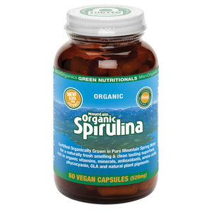 Spirulina 520mg 60vc (Mountain Organic ) - MicrOrganics Green Nutritionals