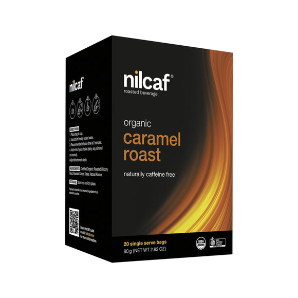 Nilcaf Organic Roasted Beverage Caffeine Free Bags Caramel Roast by Planet Organic x 20 Pack