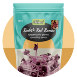 Sprouting Seeds - Red Rambo Radish  (Organically Grown) 100g