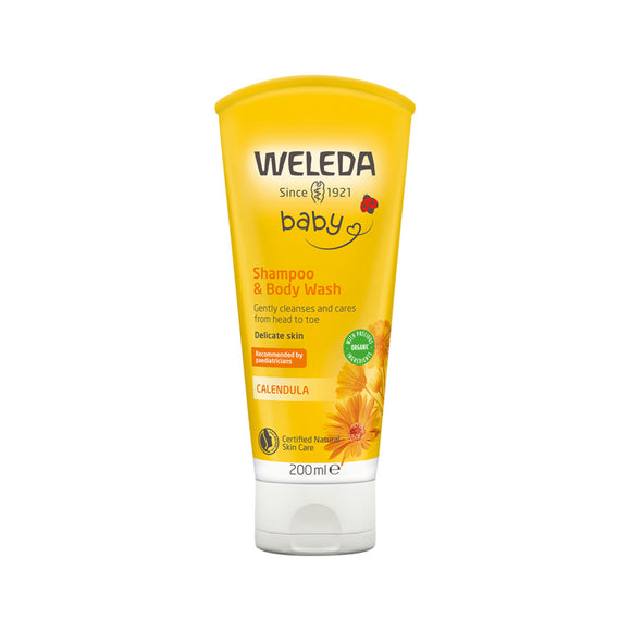 BABY Shampoo and Wash Calendula 200ml - Weleda