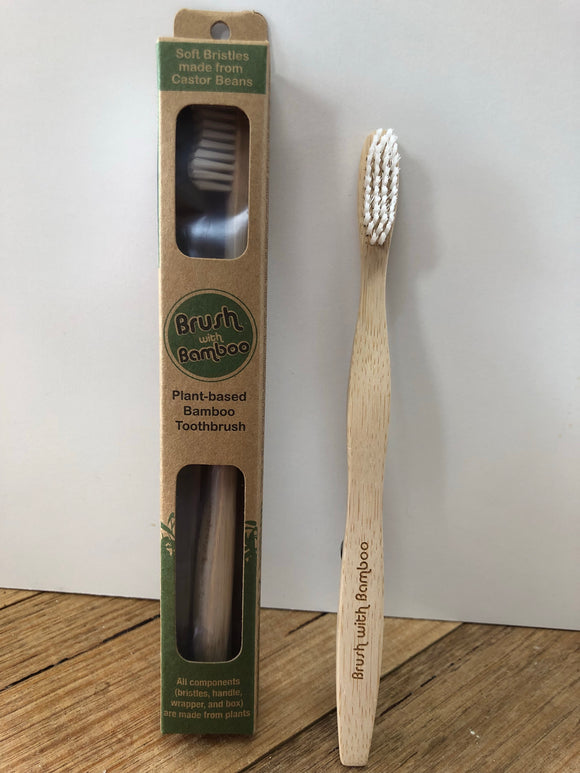 Toothbrush - Brush with Bamboo - adult size