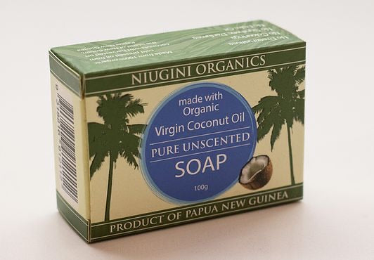 Pure Unscented Coconut Oil Soap by Niugini Organics