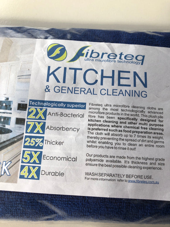 Fibreteq Microfibre Cloth - Kitchen/General Cleaning