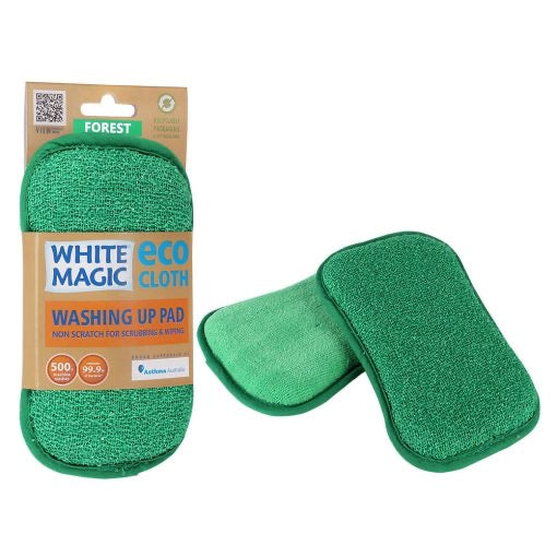 White Magic Washing Up Pad - Forest Green