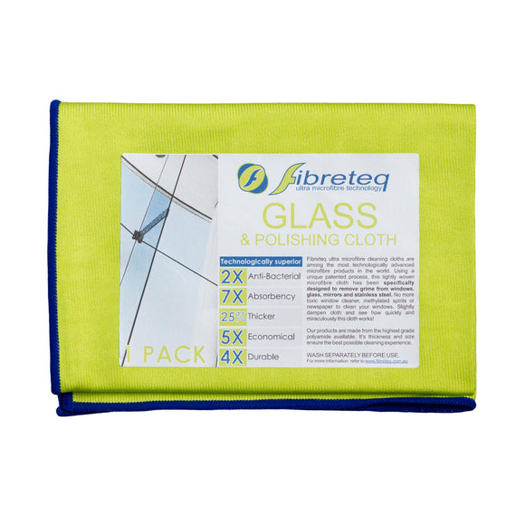 Fibreteq Microfibre Cloth - Glass/Stainless Steel