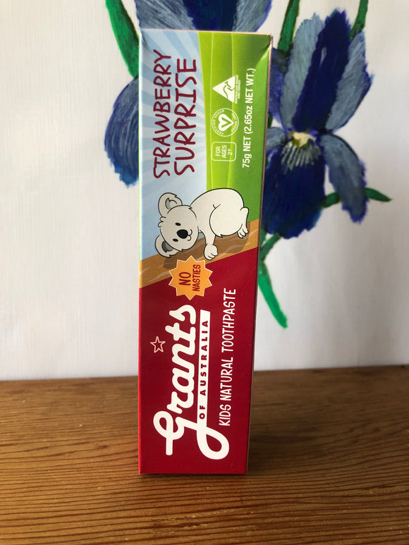 Grants of Australia Natural Toothpaste Kids - Strawberry Surprise 75g