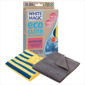 White Magic Bathroom Microfibre Cloth with bonus all purpose cloth