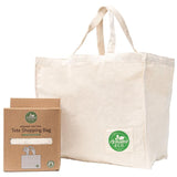 Organic Cotton Tote Shopping Bag with pockets